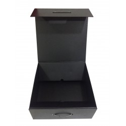 GIFT BOX BUTTON FOLDING PAPER BLACK